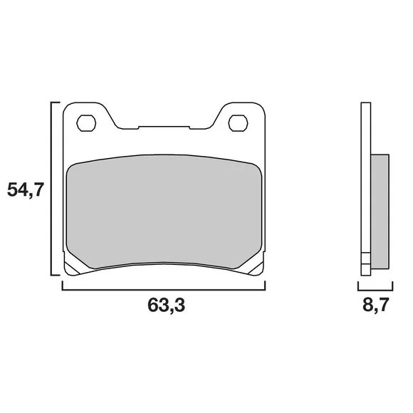 Plaquettes de freins Brembo Sinter Métal Fritté arrière Ref : 07YA11SP