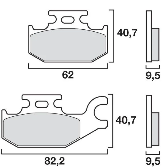 Plaquettes de freins Brembo Sinter Métal Fritté arrièreSUZUKI 125 UH 125 BURGMAN ABS – 2017 – 2020Ref : 07GR49SX