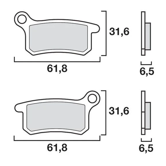 Plaquettes de freins Brembo Sinter Métal Fritté avant Ref : 07GR69SX