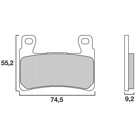 Plaquettes de freins Brembo Sinter Métal Fritté avant Ref : 07HD20SA