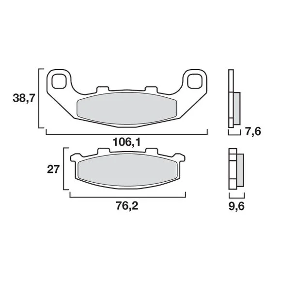 Plaquettes de freins Brembo Sinter Métal Fritté avant Ref : 07KA11SA