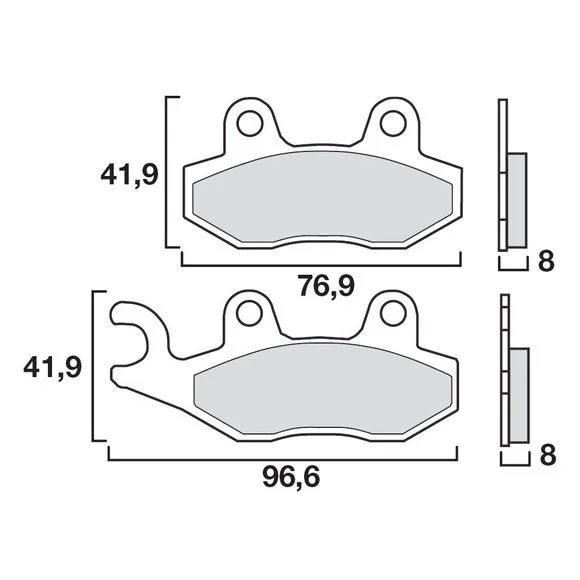 Plaquettes de freins Brembo Sinter métal fritté avant Ref : 07SU12SD