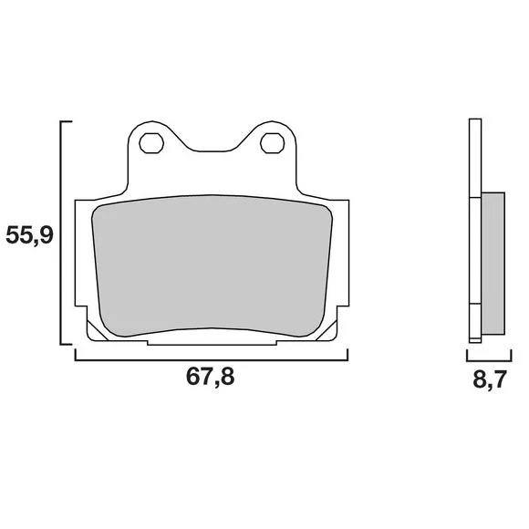 Plaquettes de freins Brembo Sinter Métal Fritté avant Ref : 07YA12SA