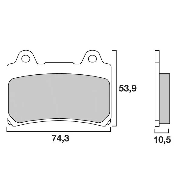 Plaquettes de freins Brembo Sinter Métal Fritté avant Ref : 07YA17SA