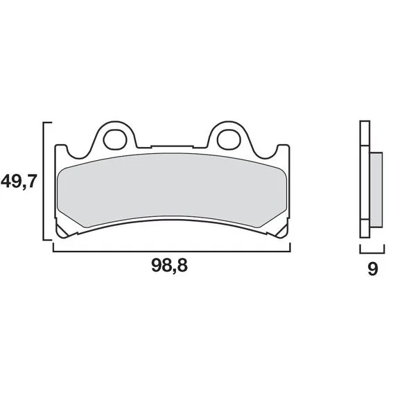 Plaquettes de freins Brembo Sinter Métal Fritté avant Ref : 07YA32SA