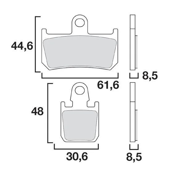 Plaquettes de freins Brembo Sinter Métal Fritté avant Ref : 07YA46SA