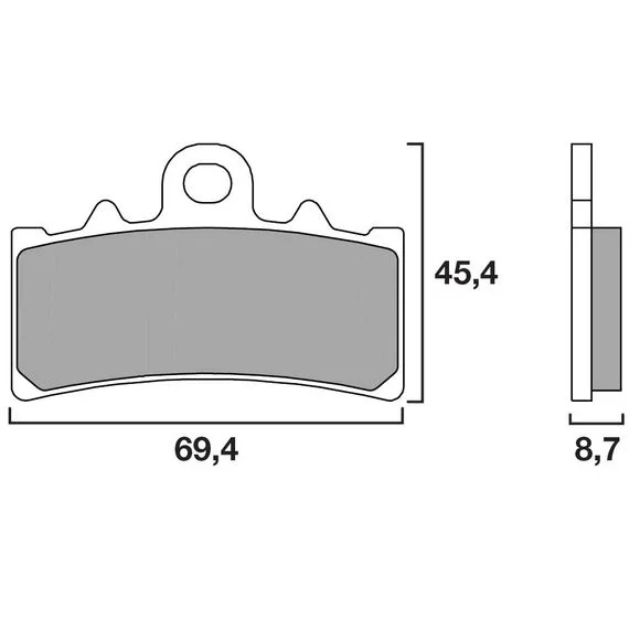 Plaquettes de freins Brembo Sinter Métal Fritté sport avant Ref : 07GR18SR