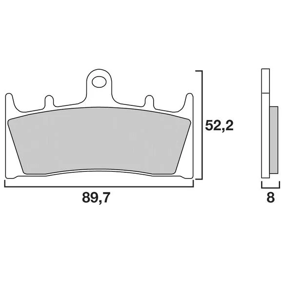 Plaquettes de freins Brembo Sinter Métal Fritté sport avant Ref : 07SU19SR