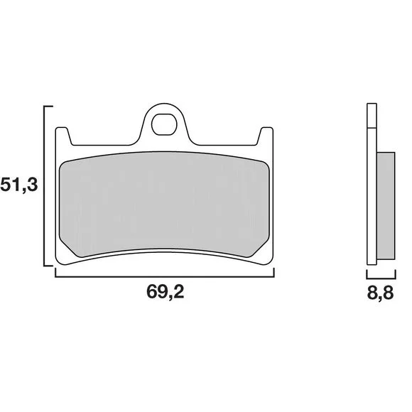 Plaquettes de freins Brembo Sinter Métal Fritté sport avant Ref : 07YA23SR