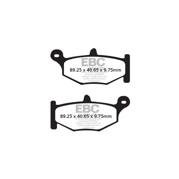 Plaquettes de freins EBC Organique arrière Ref : FA419 / 17220296