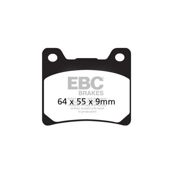 Plaquettes de freins EBC Organique avant/arrière (selon modèle) Ref : FA088 / FA88