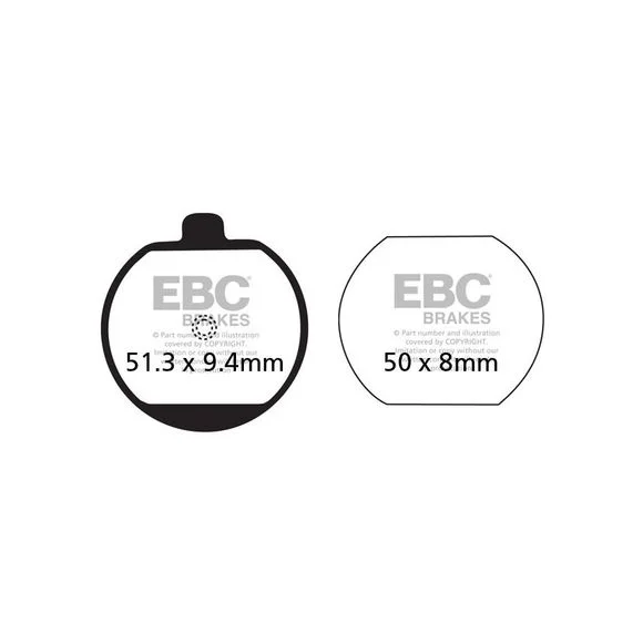Plaquettes de freins EBC Organique avant Ref : FA073 / FA73
