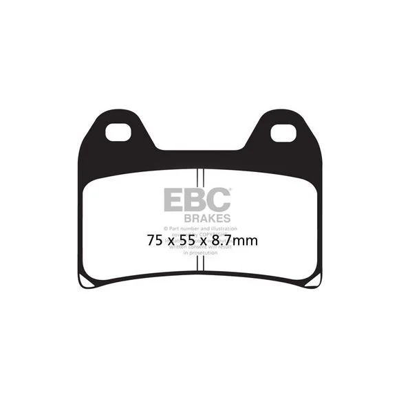Plaquettes de freins EBC Organique avant Ref : FA244