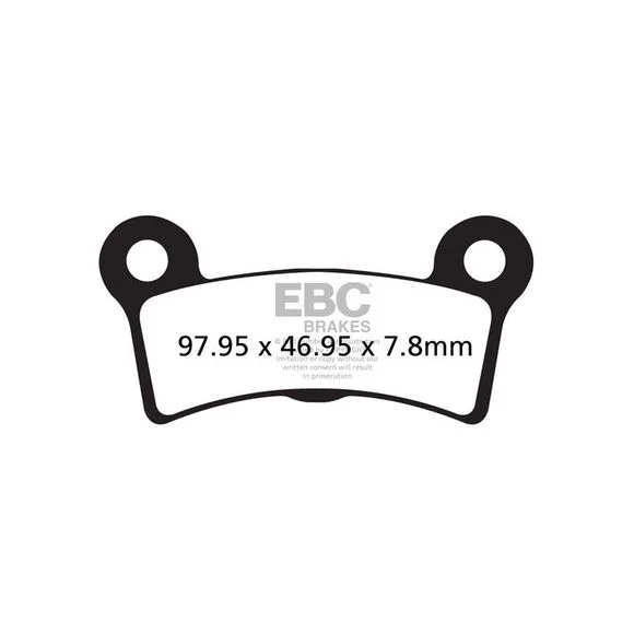 Plaquettes de freins EBC Sinter Métal Fritté Arrière Ref : FA605/4HH / 17211433