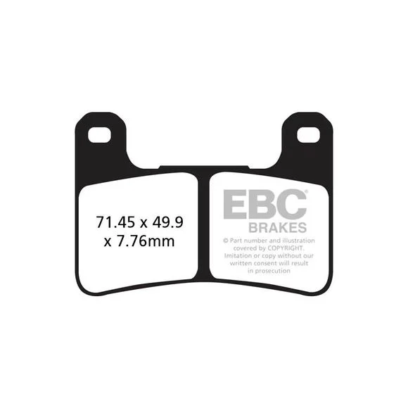 Plaquettes de freins EBC Sinter Métal Fritté avant Ref : FA379HH / 17210004