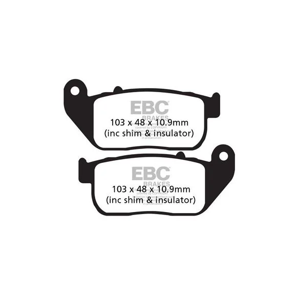 Plaquettes de freins EBC Sinter Métal Fritté avant Ref : FA381HH / 17210006