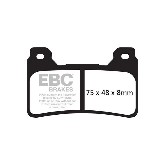 Plaquettes de freins EBC Sinter Métal Fritté avant Ref : FA390HH / 17210186