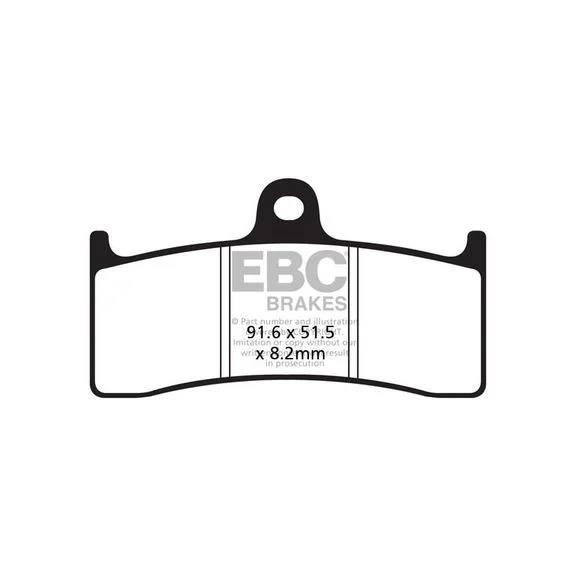 Plaquettes de freins EBC Sinter Métal Fritté avant Ref : FA424HH / 17210650