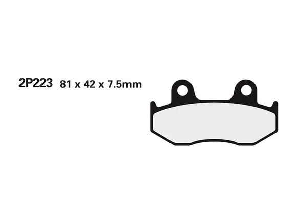 Plaquettes de freins Nissin route /Off-Road métal fritté – 2P-223STMX Ref : NI00022A / 1036657