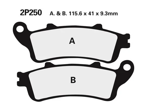 Plaquettes de freins Nissin route /Off-Road métal fritté – 2P-250ST-F3 Ref : NI00049A / 1036695