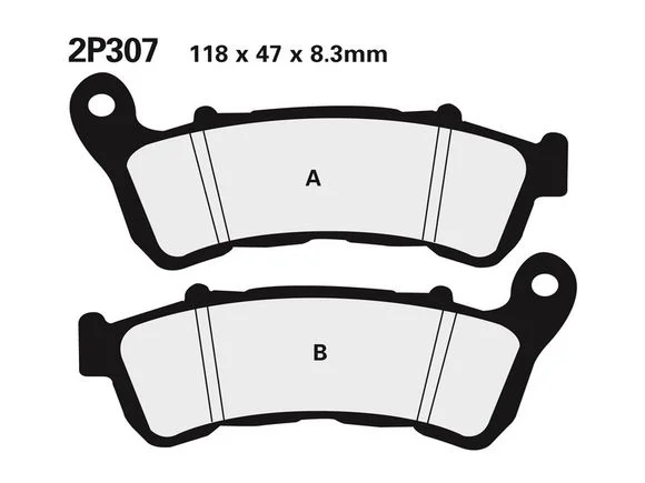 Plaquettes de freins Nissin route /Off-Road métal fritté – 2P-307ST Ref : NI00081A / 1036748