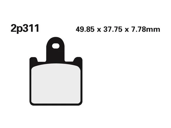 Plaquettes de freins Nissin route /Off-Road métal fritté – 2P-311ST Ref : NI00084A / 1036753
