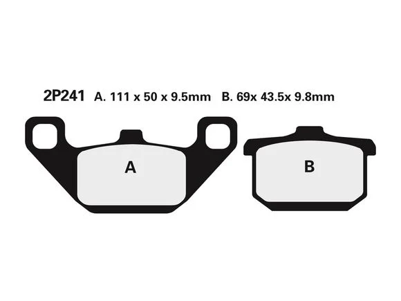 Plaquettes de freins Nissin route semi-métallique – 2P-241NS Ref : NI00036A / 1036679