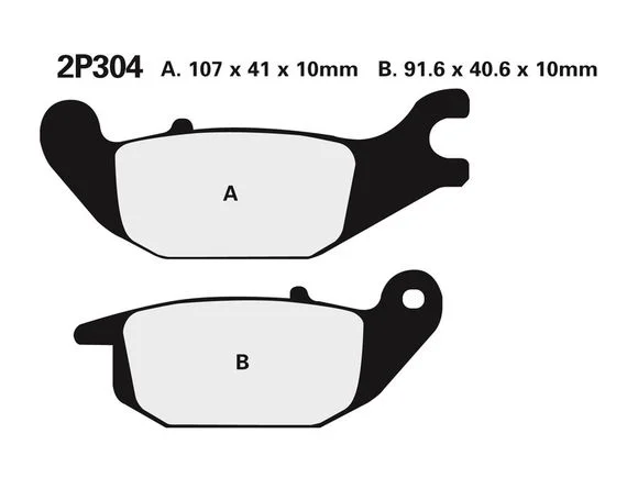 Plaquettes de freins Nissin route semi-métallique – 2P-304NS Ref : NI00079A / 1036746