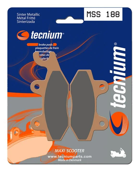 Plaquettes de freins Tecnium Maxi Scooter métal fritté – MSS188 Ref : TE01013A / 1023184