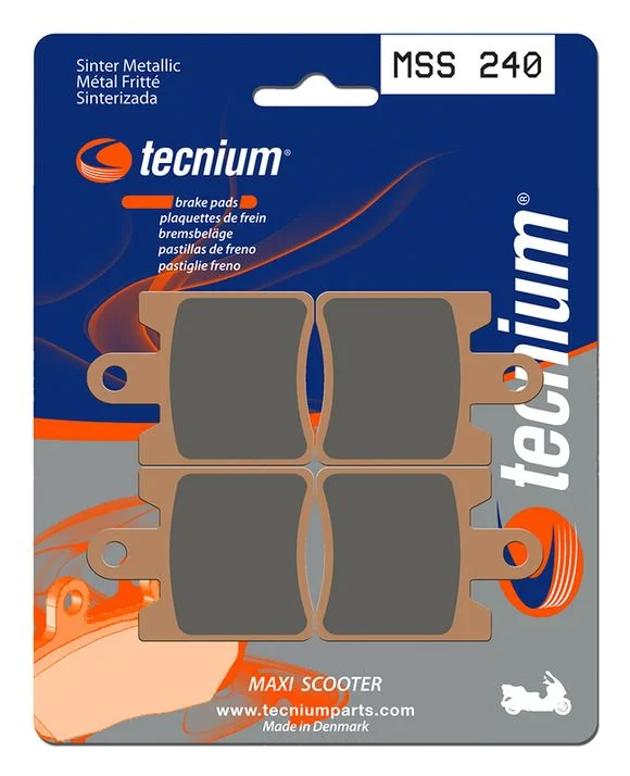 Plaquettes de freins Tecnium Maxi Scooter métal fritté – MSS240 Ref : TE01020A / 1023194