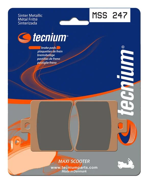 Plaquettes de freins Tecnium Maxi Scooter métal fritté – MSS247 Ref : TE01021A / 1023195