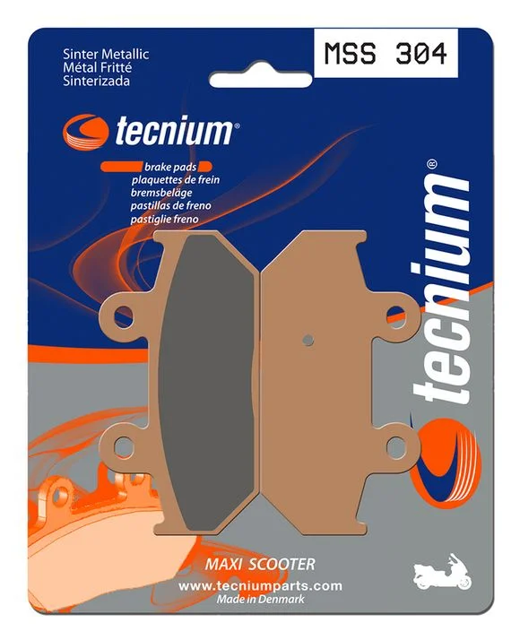 Plaquettes de freins Tecnium Maxi Scooter métal fritté – MSS304 Ref : TE01034A / 1023208