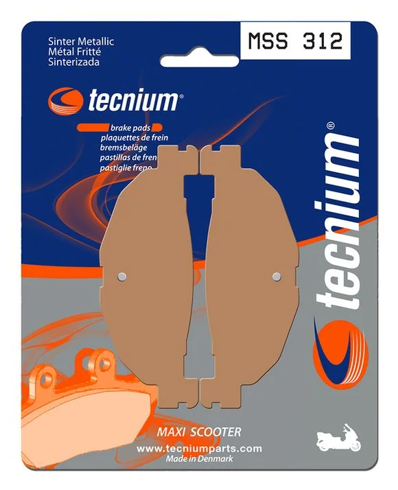 Plaquettes de freins Tecnium Maxi Scooter métal fritté – MSS312 Ref : TE01036A / 1023210