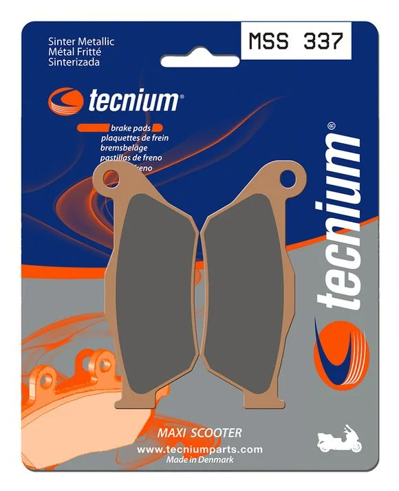 Plaquettes de freins Tecnium Maxi Scooter métal fritté – MSS337 Ref : TE01040A / 1023216