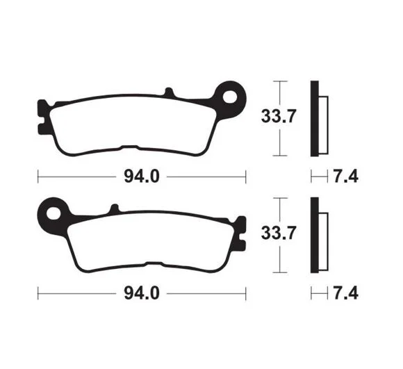 Plaquettes de freins Tecnium MX/ATV métal fritté – MOR465 Ref : TE00931A / 1111144