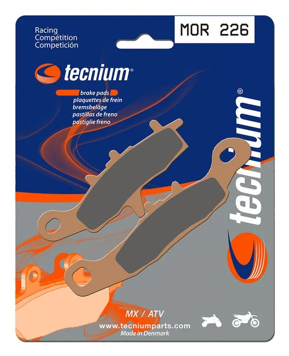 Plaquettes de freins Tecnium Racing MX/Quad métal fritté – MOR226 Ref : TE02019A / 1022962