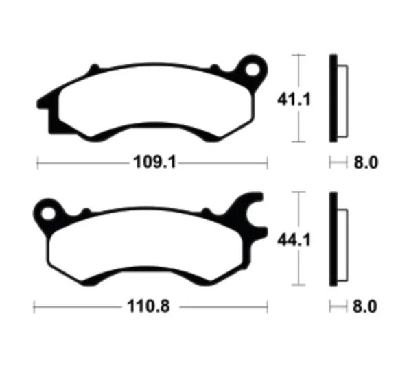 Plaquettes de freins Tecnium scooter organique – ME469 Ref : TE01126A / 1121496