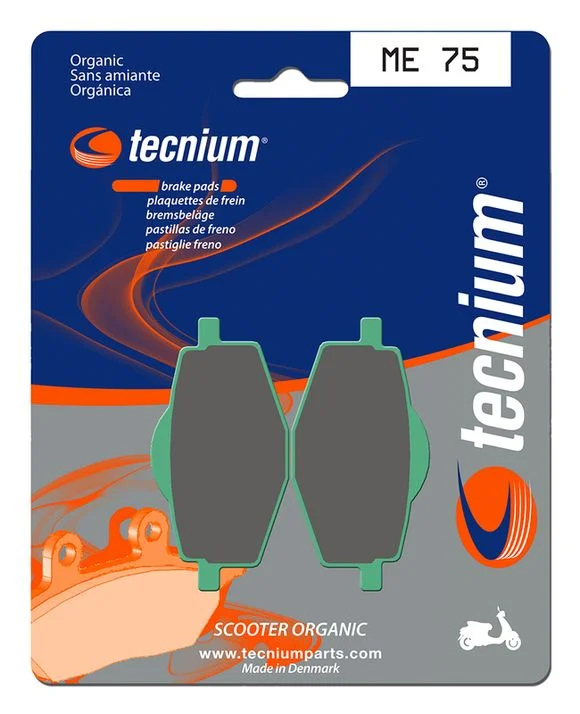 Plaquettes de freins Tecnium Scooter organique – ME75 Ref : TE00772A / 1022711