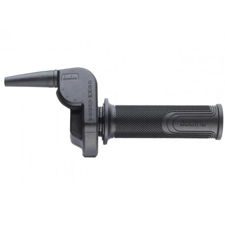 Poignee de gaz DOMINO Commandos noir avec revetement grip