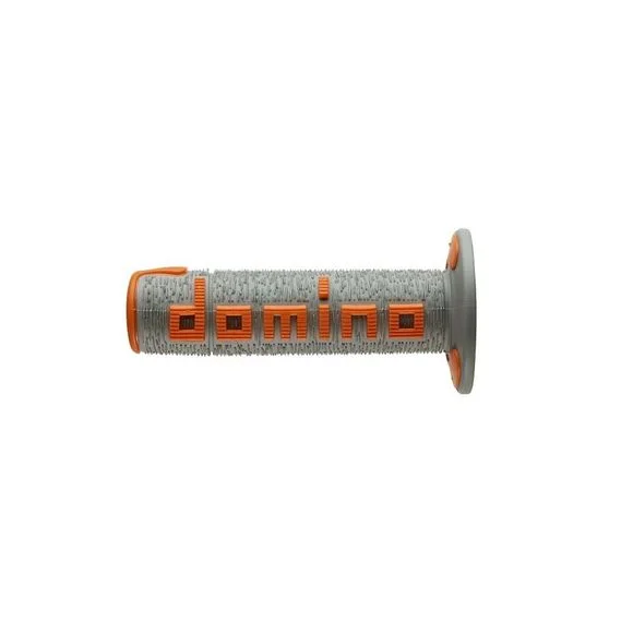Poignées de guidon Domino A360 Universel – Gris / Orange Ref : DO0019