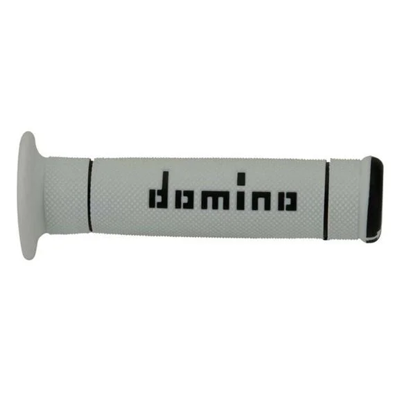 Poignées de guidon Domino TRIAL BICOLORE BLANC/NOIR Universel – Blanc / Noir Ref : DO0016 / 1083485001