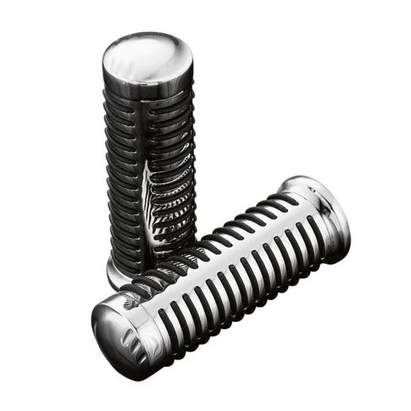 Poignées de guidon Highway Hawk Classic 22 mm Universel – Gris Ref : HIG0117 / 45-0111