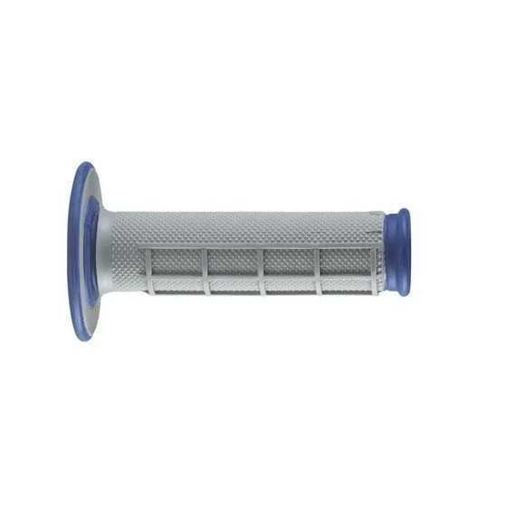 Poignées de guidon Renthal DUAL GRIP Universel – Gris / Bleu Ref : RT0024