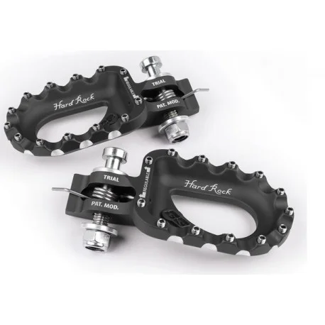 Repose-pieds moto trial S3 Hard Rock aluminium