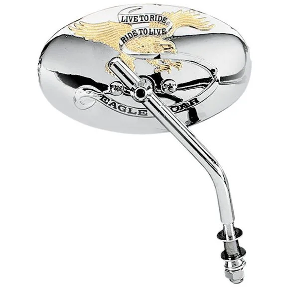 Rétroviseur Drag Specialties Live to ride reversible (l’unité) Universel – Gris Ref : DRG0195 / DS302054