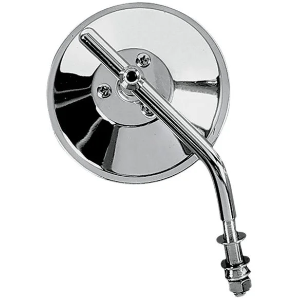 Rétroviseur Drag Specialties Smooth back diamètre 10 cm Reversible (l’unité) Universel – Gris Ref : DRG0192 / DS302050