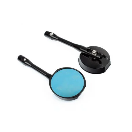 Retroviseur moto alu embout de guidon BARA EG paire retroviseur noir