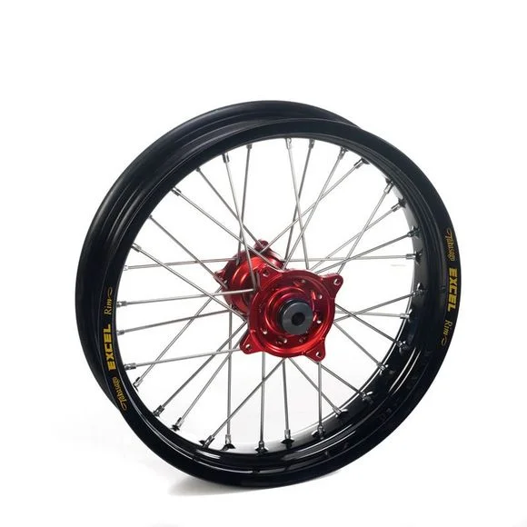 Roue Haan Wheels arrière dimension 19×2.15 Noir/Rouge Ref : 1096240002