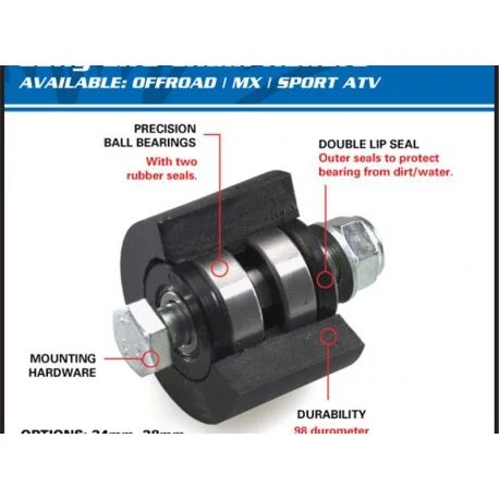 Roulette de chaine superieur/inferieur ALL BALLS noir GASGAS / HONDA / YAMAHA