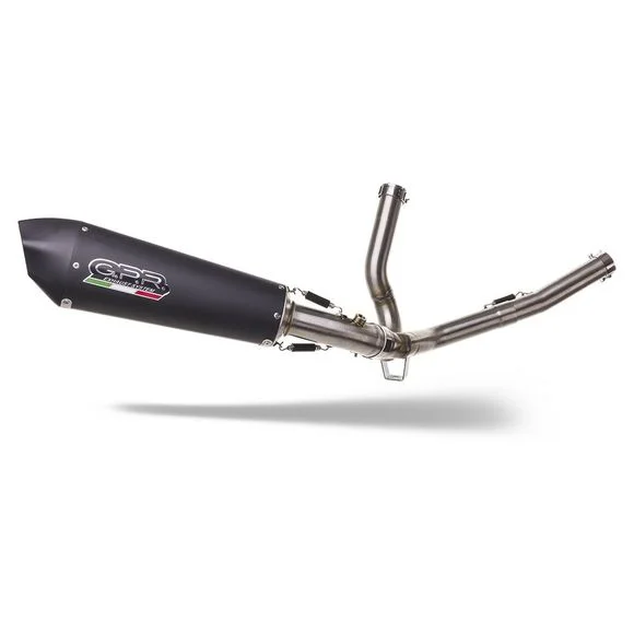 Silencieux GPR DEMI LIGNE – GP EVO4 BLACK TITANIUM – Gris / Noir Ref : GPR0581 / E5.S.201.CAT.GPAN.BLT